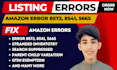fix amazon listing errors8541,8572,5665,approve  gtin