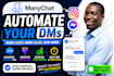 create manychat chatbot,instagram dm automation, messenger bot for sale and lead