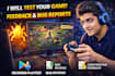 playtest and review your game