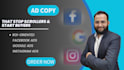 do mesmerizing facebook ad copywriting that converts