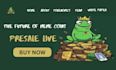 create crypto website, meme coin website, pepe website, meme and pepe website