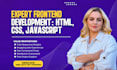 do frontend web development in HTML CSS javascript
