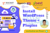 install wordpress theme and plugin, demo import fix wp issue