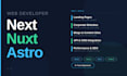 build your website or landing page with nextjs, nuxt or astro