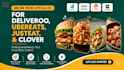 do ubereats, deliveroo, justeat, clover restaurant menu data entry