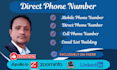 do provide mobile phone, cell phone, direct phone number and email list
