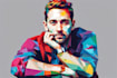 draw an unique wpap pop art portrait