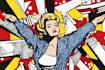 do a retro pop art roy lichtenstein style