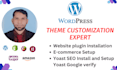 install wordpress theme customization and install plugin