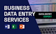 do professional business data entry fast and accurate