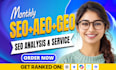 optimize monthly website GEO SEO aeo, local and off page backlink building