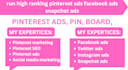run high ranking pinterest ads facebook ads snapchat ads