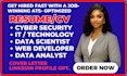 write cyber security resume, software, cloud engineer, data analyst, grc tech CV