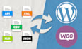 auto sync import export bulk products in wordpress woocommerce