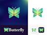 design modern and luxury butterfly logo