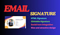 make email signature, signature template, email template HTML template