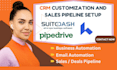 setup sales process zoho crm zoho books pipedrive crm lofty crm