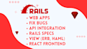 fix bugs, build apis and develop ruby on rails apps with react