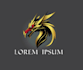 creative modern dragon logo design