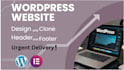 design, clone website and install header, footer