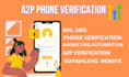 setup a2p phone verification, ghl sms, a2p