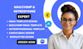 design custom mailchimp, getresponse, canva email template newsletter