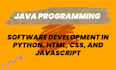 do java programming and software development in python, javascript, html, css