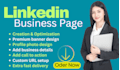 linkedin business page and company with optimized profile