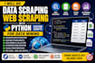 do data scraping, web scraping with python and custom scripts for data mining