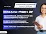 write research articles by qualitative, quantitative methods