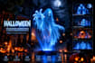 halloween hologram animations, spooky vj loops, haunted house projection effects