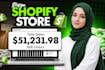 build automated shopify store, dropshipping store or shopify website