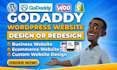 design or redesign godaddy website business website, godaddy ecommerce website