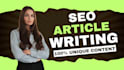 do SEO article writing, blog post writing, and content writing