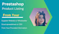do prestashop product listing product upload