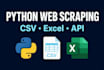provide professional web scraping services using python