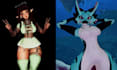 vrchat avatar model, pc quest avatar, retexture, physbones, avatar cloth toggles