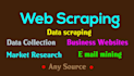 do web scraping, data scraping and data mining with python and automation
