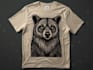 create animal linocut tshirt design for brands