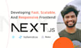develop responsive website using nextjs, react, tailwindcss