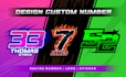 design custom racing number for logo and automotive