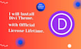 install divi theme with official license lifetime