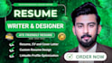 write and rewrite, revamp ats resume, CV, cover letter in 24hrs