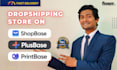setup automated shopbase plusbase dropshipping online store