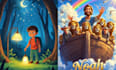 do christian, bible themed children story book illustration, picture book, kid