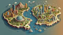 draw a awesome vector or isometric map illustration