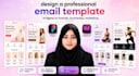 design a professional email template in figma for brands, businesses, marketing