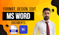 format, design, and edit of your ms word document in less time