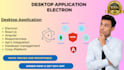 build a cross platform desktop app with electron, react js, and angular