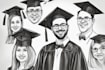 draw amazing caricature graduation
